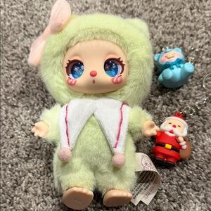 New no box or card Liila Lucky Cat DianDian Cute Plush Pendant Keychain